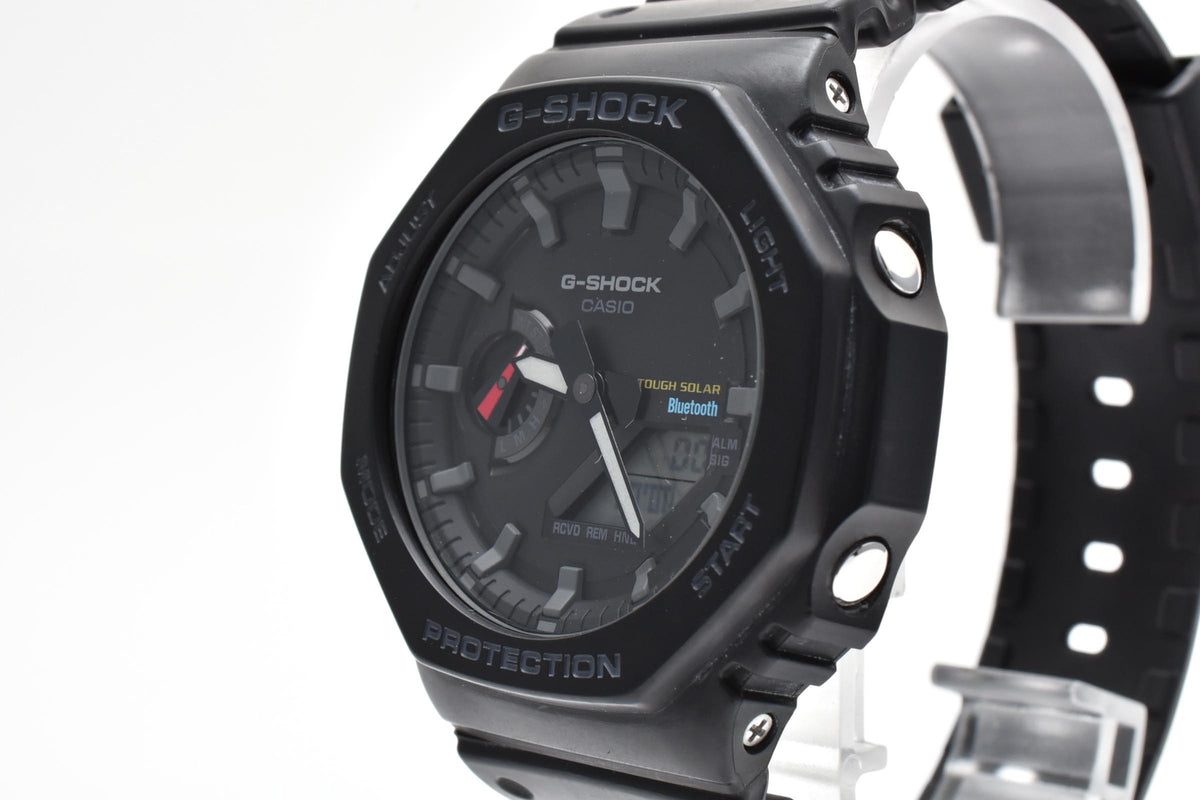 CASIO カシオ G-SHOCK ジーショック GA-B2100 メンズ ソーラー クォーツ アナデジ 腕時計 ブラック オクタゴン 八角形 樹脂ケース レジンベルト 45mm 2020年代 箱 説明書 保証書類付