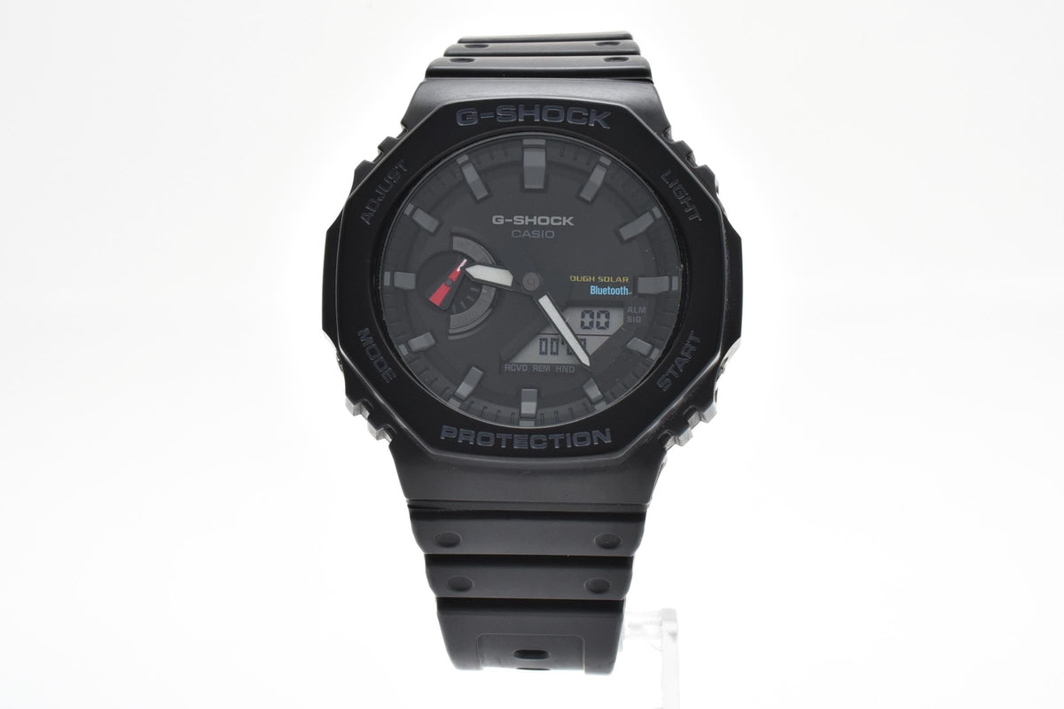 CASIO カシオ G-SHOCK ジーショック GA-B2100 メンズ ソーラー クォーツ アナデジ 腕時計 ブラック オクタゴン 八角形 樹脂ケース レジンベルト 45mm 2020年代 箱 説明書 保証書類付