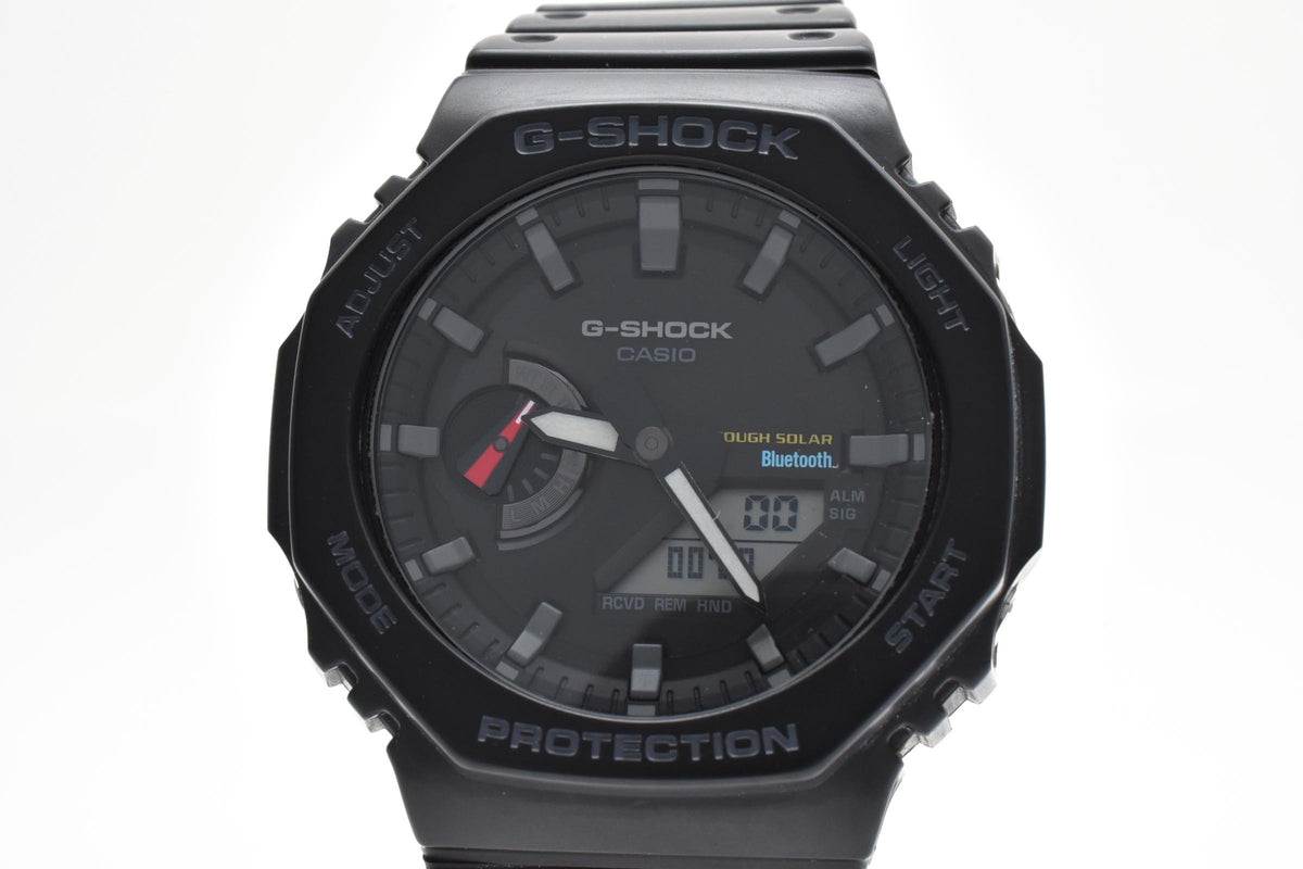 CASIO カシオ G-SHOCK ジーショック GA-B2100 メンズ ソーラー クォーツ アナデジ 腕時計 ブラック オクタゴン 八角形 樹脂ケース レジンベルト 45mm 2020年代 箱 説明書 保証書類付