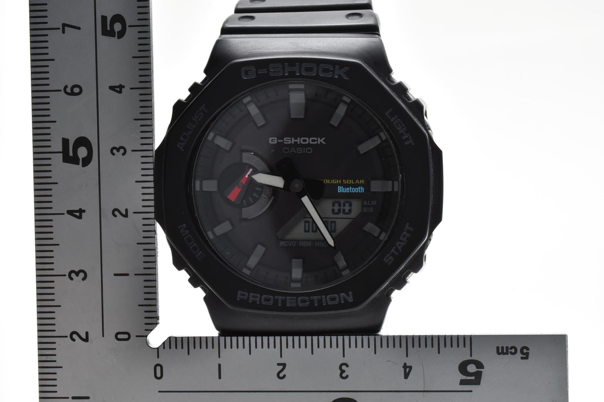 CASIO カシオ G-SHOCK ジーショック GA-B2100 メンズ ソーラー クォーツ アナデジ 腕時計 ブラック オクタゴン 八角形 樹脂ケース レジンベルト 45mm 2020年代 箱 説明書 保証書類付
