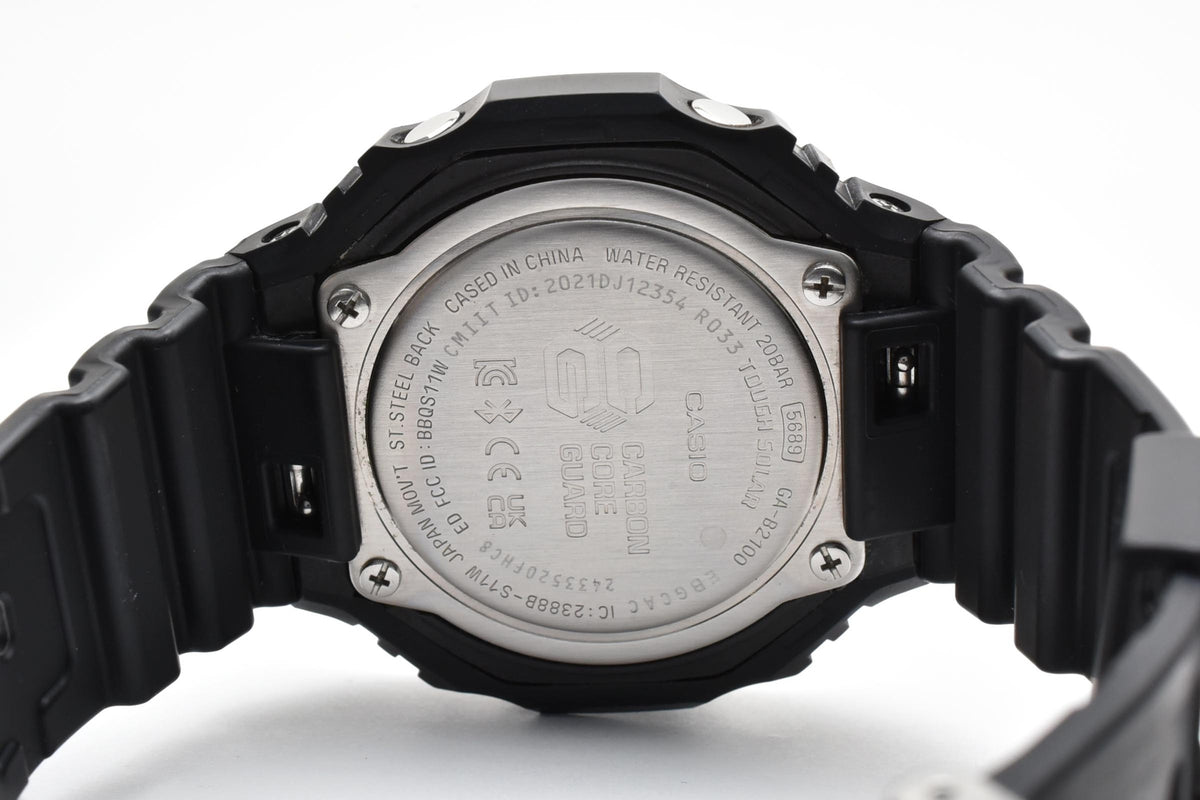 CASIO カシオ G-SHOCK ジーショック GA-B2100 メンズ ソーラー クォーツ アナデジ 腕時計 ブラック オクタゴン 八角形 樹脂ケース レジンベルト 45mm 2020年代 箱 説明書 保証書類付