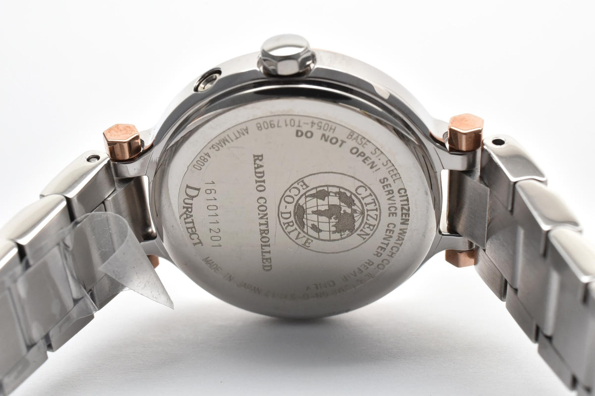 CITIZEN シチズン Eco-Drive エコドライブ H054-T017908 レディース ソーラー クォーツ 腕時計 ホワイト文字盤 ローズゴールドカラー ステンレス 23mm 2000年代 箱 書類付