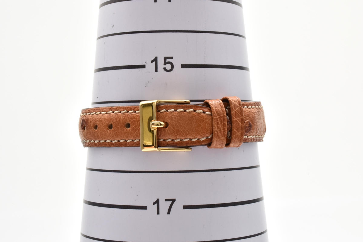 CITIZEN シチズン EXCEED エクシード 4-831641 メンズ クォーツ 腕時計 18K ゴールド 金無垢ケース ゴールド文字盤 ブラウン レザーストラップ 24.8mm 1980年代 ヴィンテージ