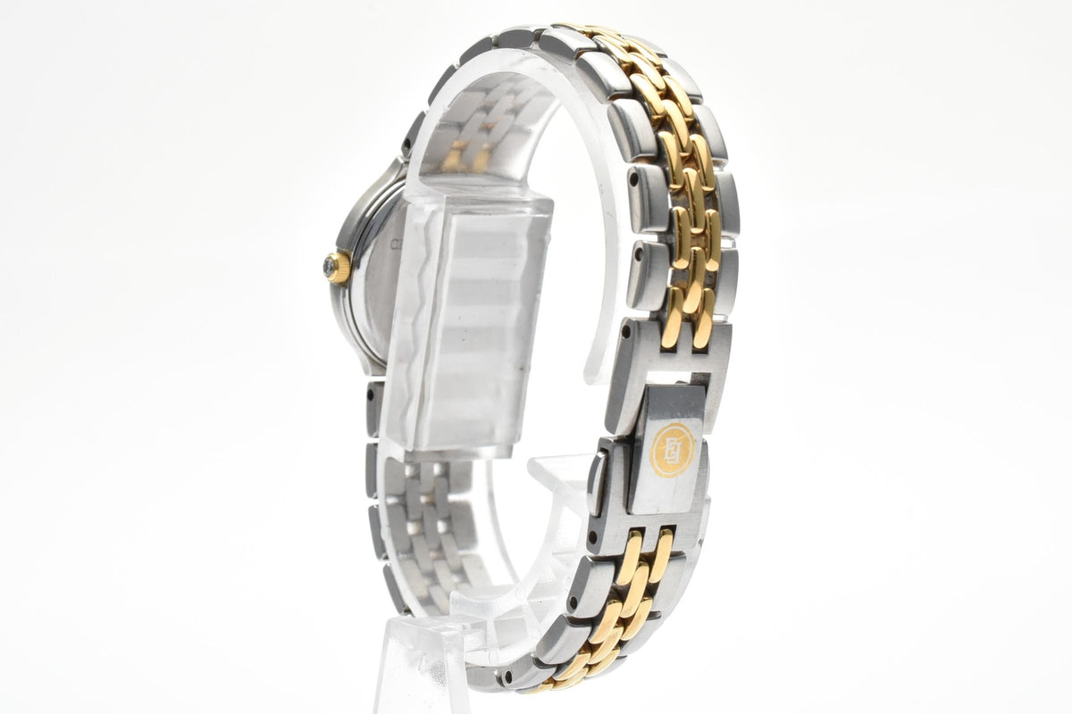 CITIZEN シチズン EXCEED エクシード 5437-H00435 レディース クォーツ 腕時計 天然ダイヤモンド 12P ホワイト文字盤 ゴールドプレート ステンレス 23.5mm 1990年代