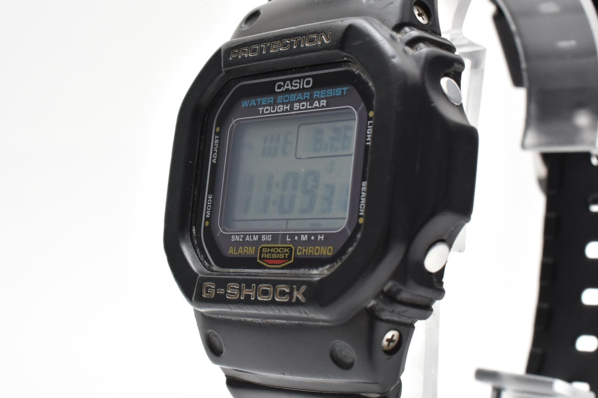 CASIO カシオ G-SHOCK ジーショック G-5600E メンズ Tough Solar タフソーラー クォーツ デジタル 腕時計 ブラック 樹脂ケース レジンベルト 42.5mm 2000年代