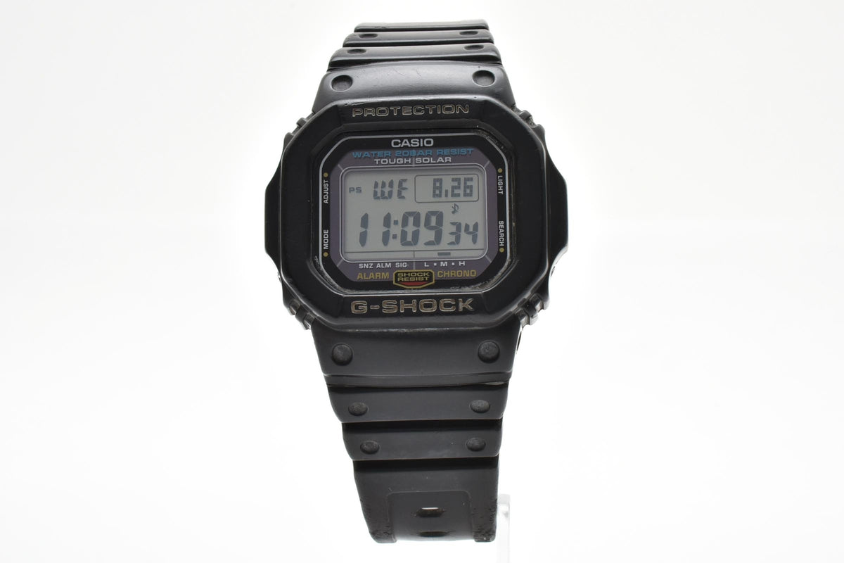 CASIO カシオ G-SHOCK ジーショック G-5600E メンズ Tough Solar タフソーラー クォーツ デジタル 腕時計 ブラック 樹脂ケース レジンベルト 42.5mm 2000年代