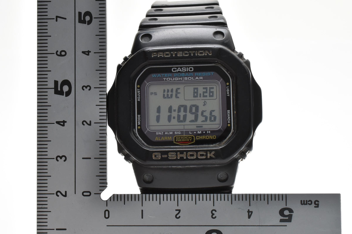 CASIO カシオ G-SHOCK ジーショック G-5600E メンズ Tough Solar タフソーラー クォーツ デジタル 腕時計 ブラック 樹脂ケース レジンベルト 42.5mm 2000年代