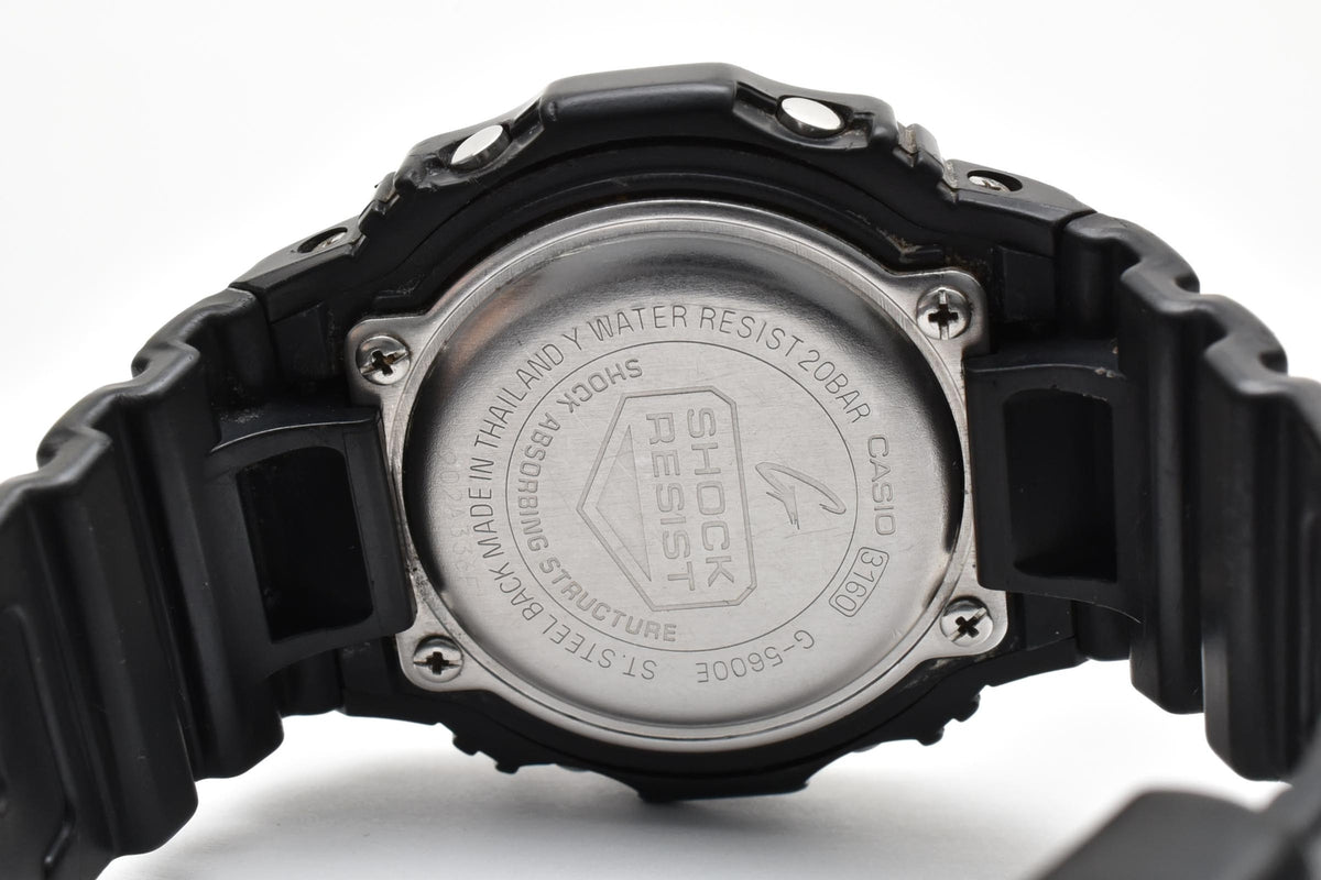 CASIO カシオ G-SHOCK ジーショック G-5600E メンズ Tough Solar タフソーラー クォーツ デジタル 腕時計 ブラック 樹脂ケース レジンベルト 42.5mm 2000年代