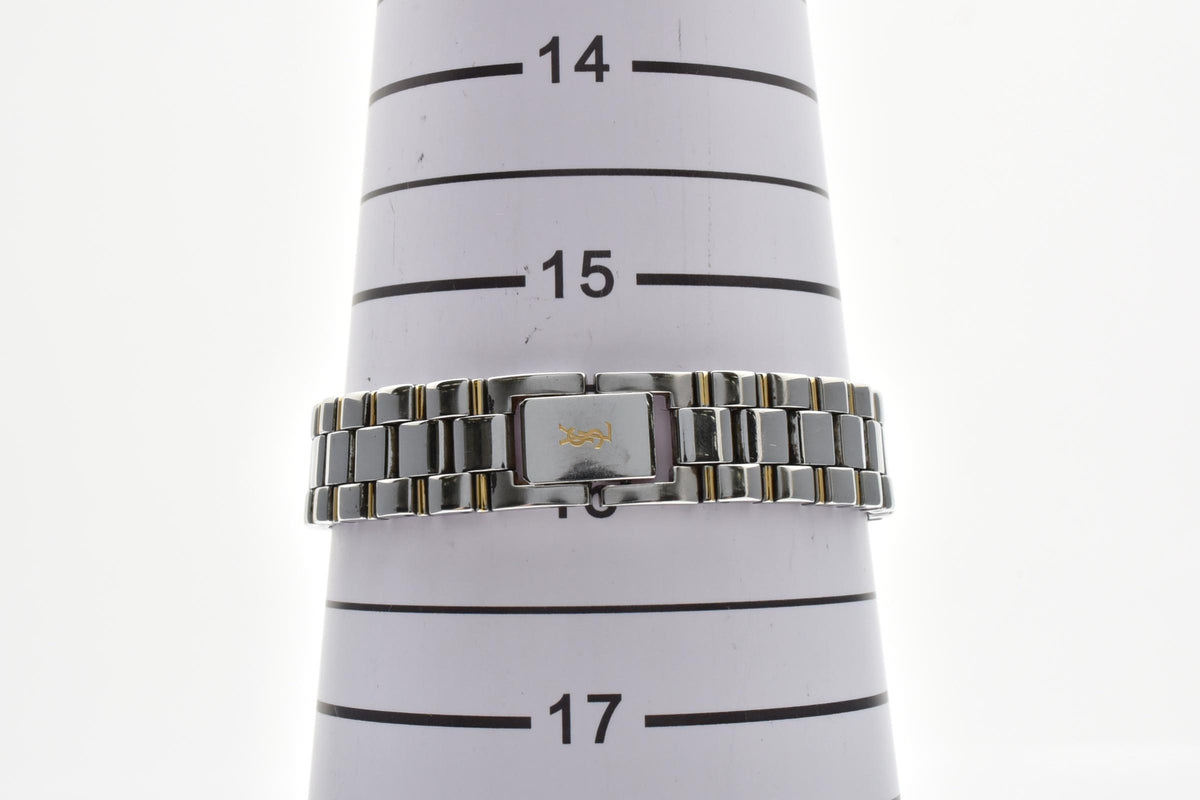 Yves Saint Laurent イヴサンローラン Ronde Combinaison 4630-E63468Y レディース クォーツ 腕時計 ホワイト文字盤 ゴールドプレート ステンレス ブレスレット 22.7mm 1990年代
