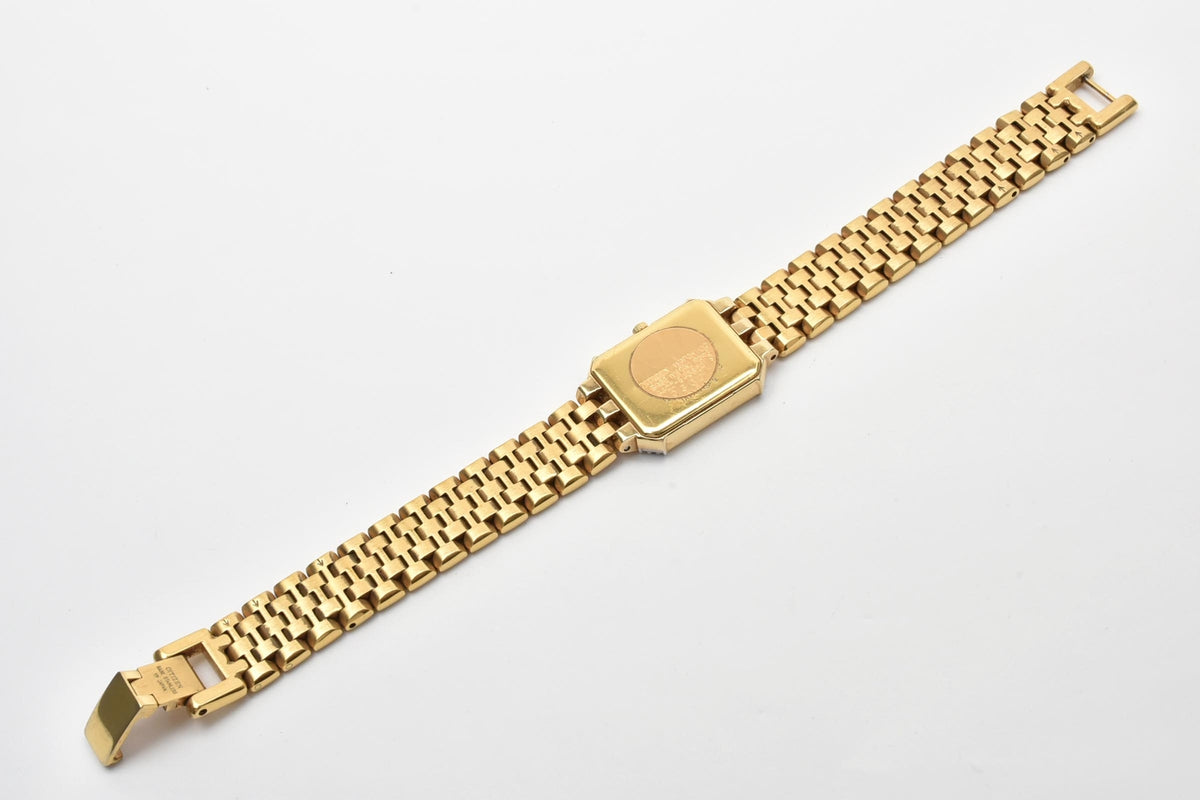 CITIZEN シチズン EXCEED エクシード 4422-E40824 レディース クォーツ 腕時計 天然ダイヤモンド ホワイト文字盤 2針 ゴールドプレート ステンレス 18.2mm 1990年代