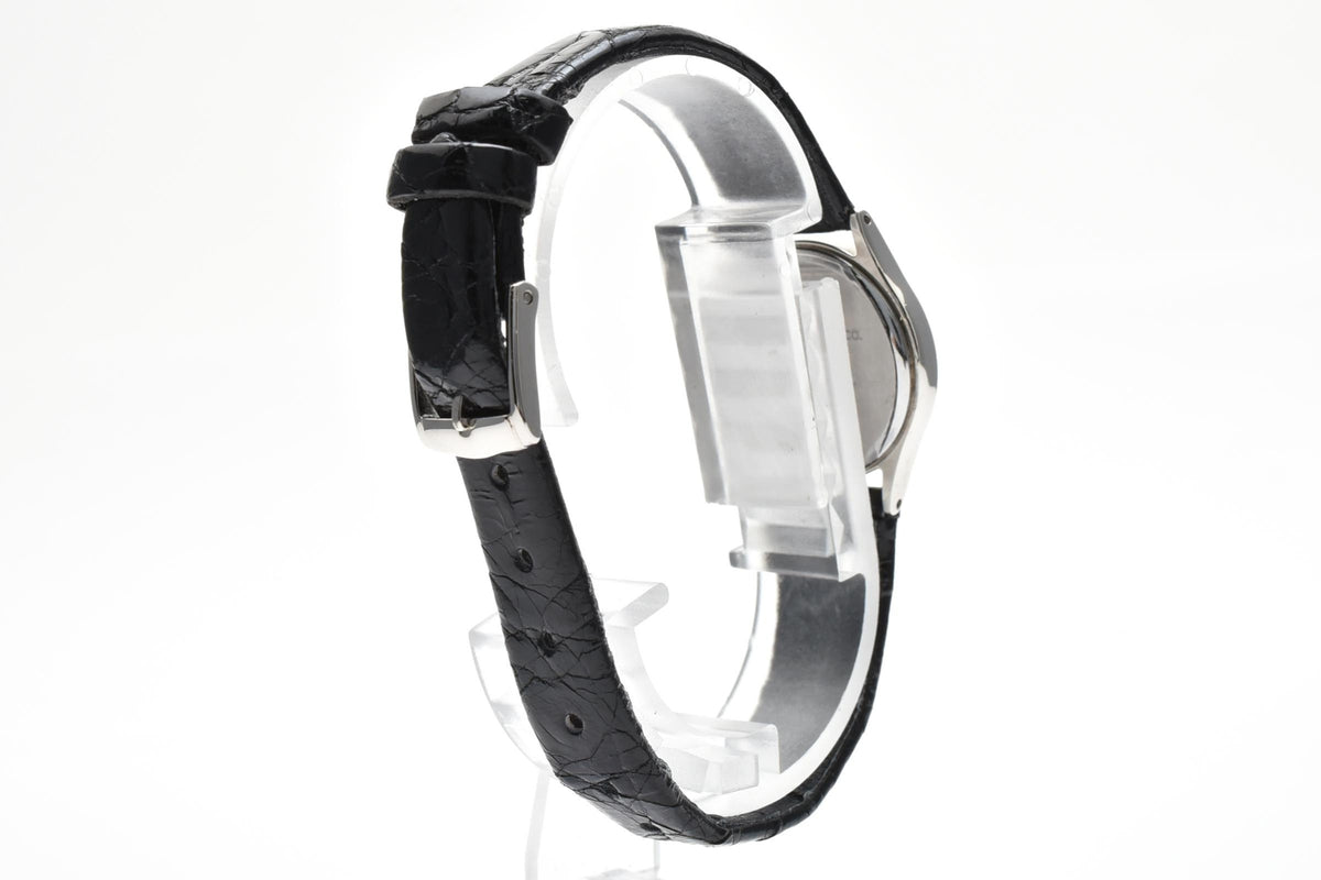 CITIZEN シチズン EXCEED エクシード 3330-H08428 レディース クォーツ 腕時計 ホワイト文字盤 アラビア数字 3針 ステンレス ブラック レザーストラップ 22mm 1990年代 ヴィンテージ