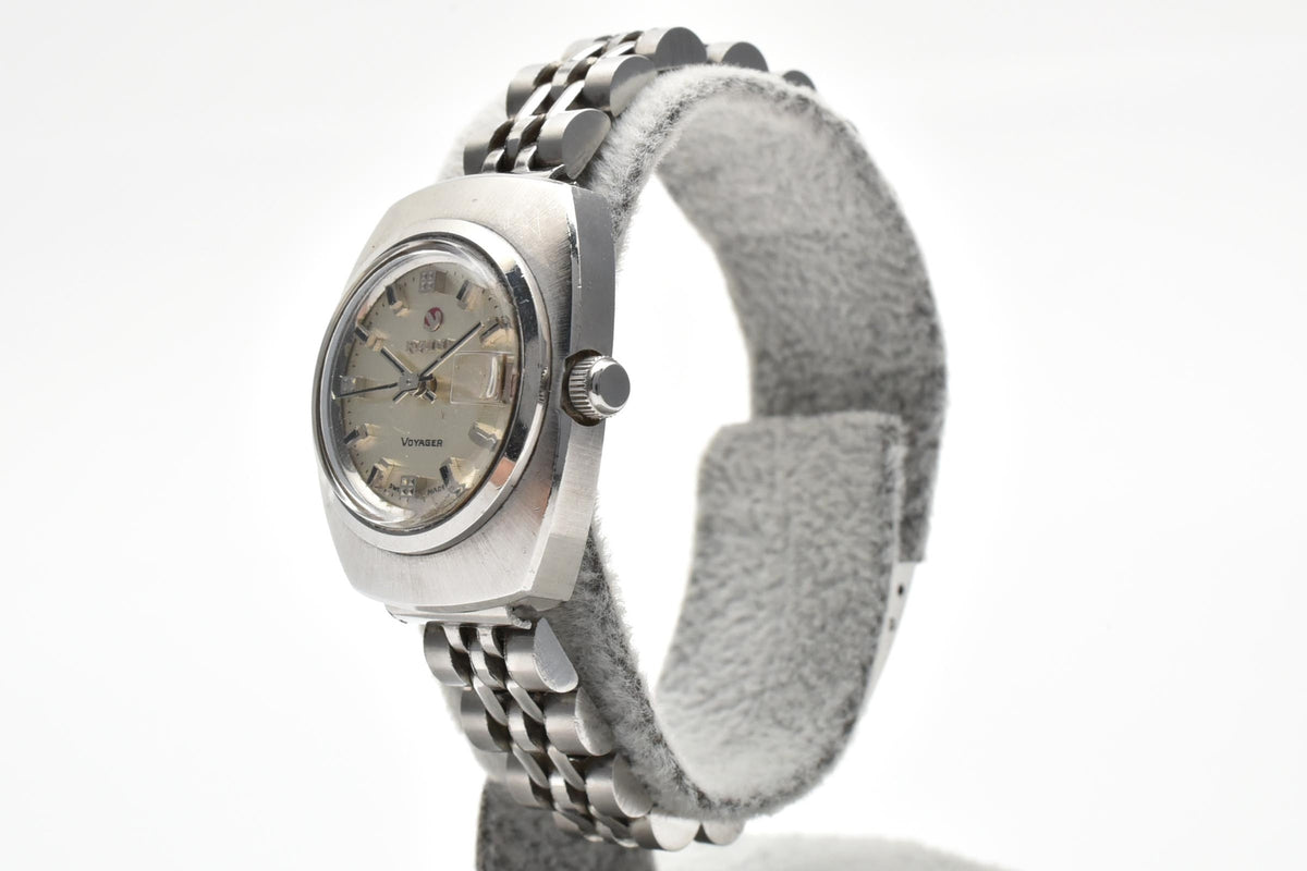 RADO ラドー Voyager ボイジャー レディース 自動巻き 腕時計 クリーム文字盤 デイト 3針 ステンレス ブレスレット 24mm 1970年代 ヴィンテージ