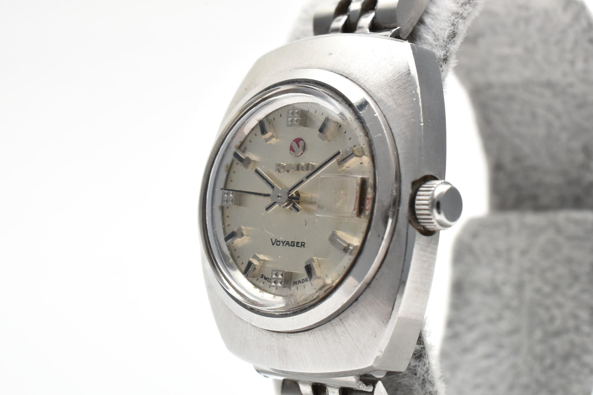 RADO ラドー Voyager ボイジャー レディース 自動巻き 腕時計 クリーム文字盤 デイト 3針 ステンレス ブレスレット 24mm 1970年代 ヴィンテージ