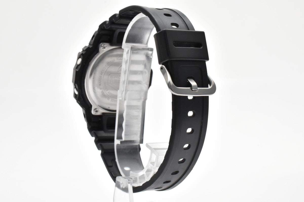 CASIO カシオ G-SHOCK ジーショック Solid Colors DW-5600BB メンズ クォーツ デジタル 腕時計 ブラック液晶 オールブラック 樹脂ケース レジンベルト 44mm 2010年代