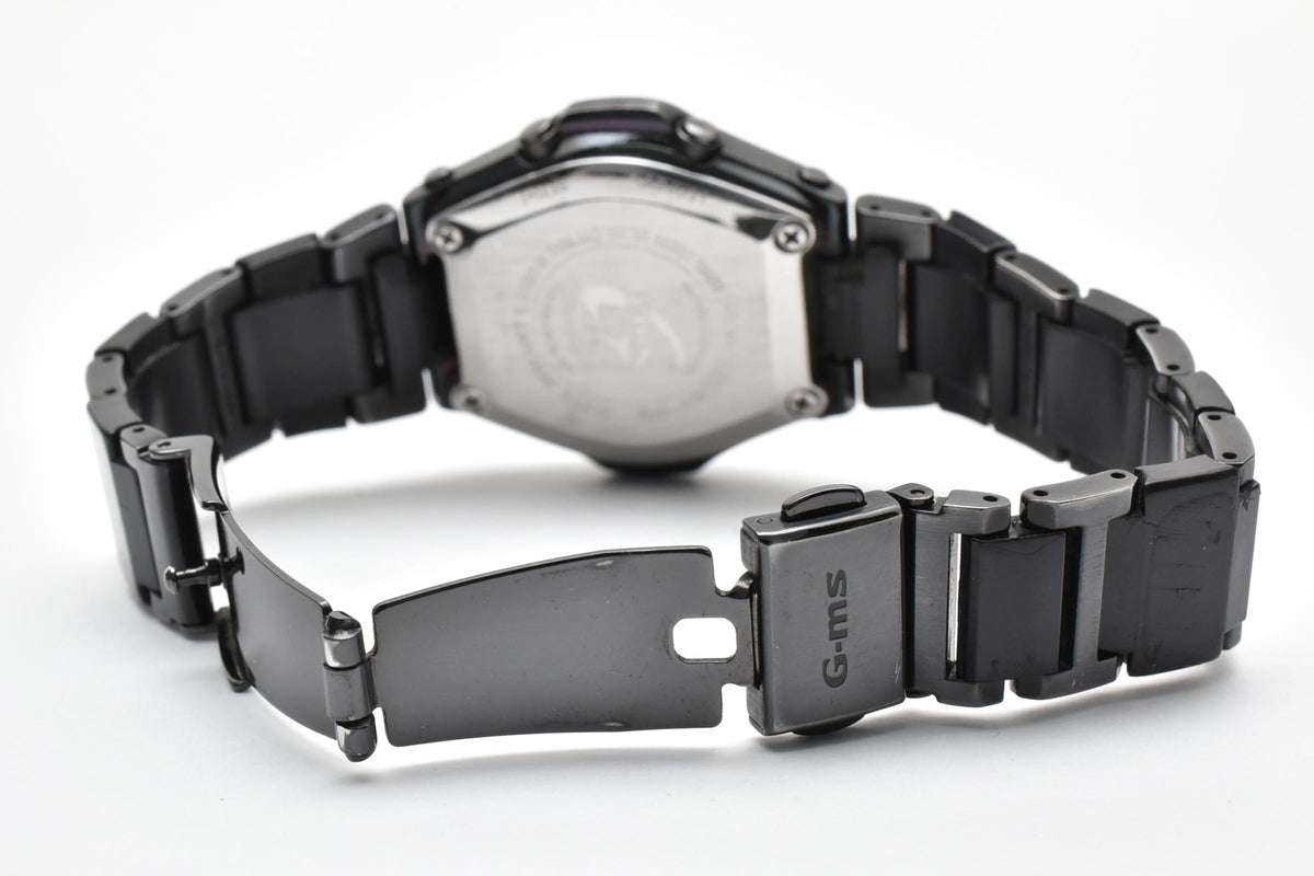 CASIO カシオ Baby-G ベビーG G-MS Octra MSG-1500 レディース ソーラー 電波 腕時計 ブラック文字盤 マルチダイヤル ステンレス ブレスレット 34.6mm 2000年代