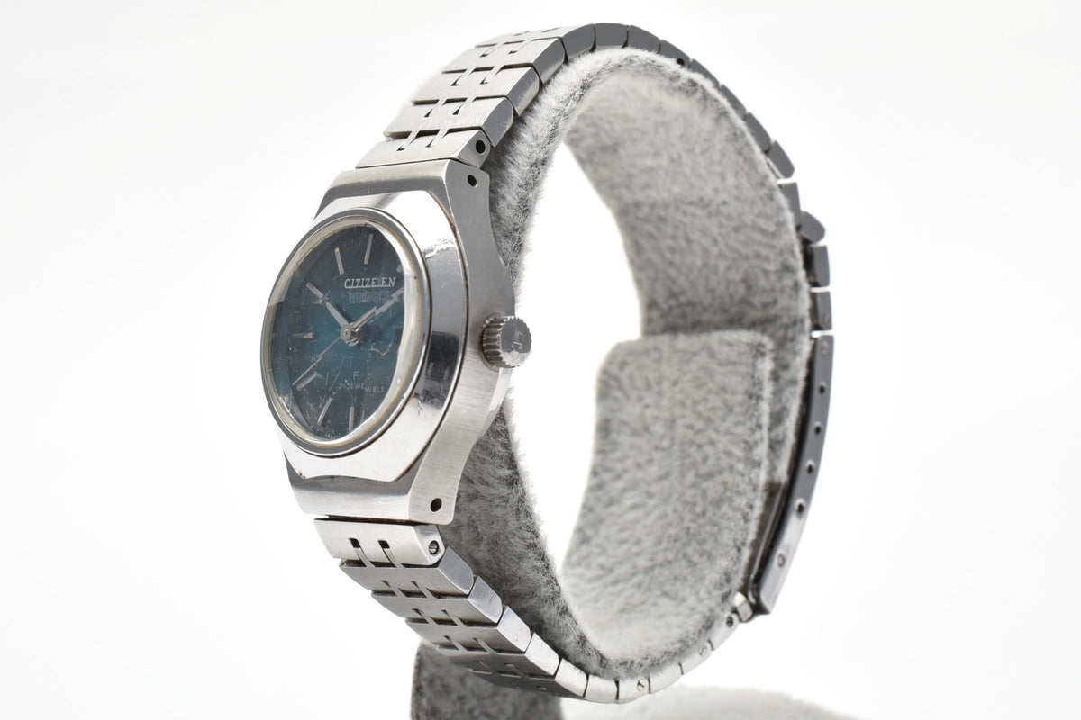 CITIZEN シチズン Cosmostar V2 コスモスター 4-700082Y レディース 自動巻き 腕時計 エメラルドグリーン文字盤 ステンレス ブレスレット 23mm 1970年代 ヴィンテージ