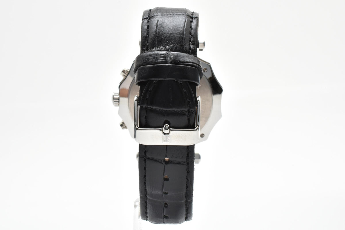 Salvatore Marra サルバトーレマーラ GD-SM1010 10周年 限定モデル メンズ クォーツ クロノグラフ 腕時計 ブラック文字盤 ローマ数字 デイト ステンレス レザー 45mm 2010年代