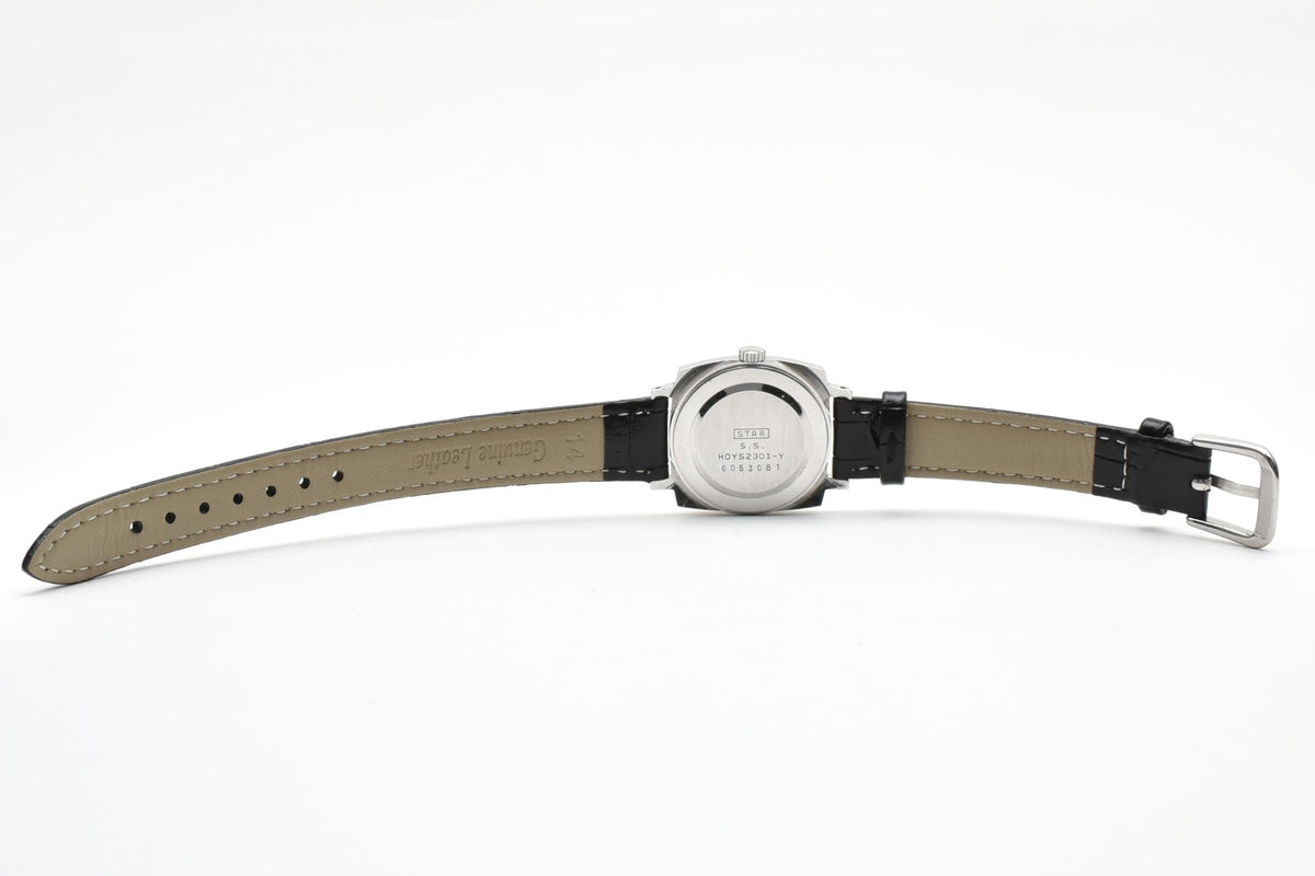 CITIZEN シチズン Deluxe Ivory 70s vintage デラックス アイボリー H0YS 2301-Y レディース 手巻き 21石 腕時計 シルバー文字盤 2針 ステンレス レザー 27mm 1970年代 ヴィンテージ