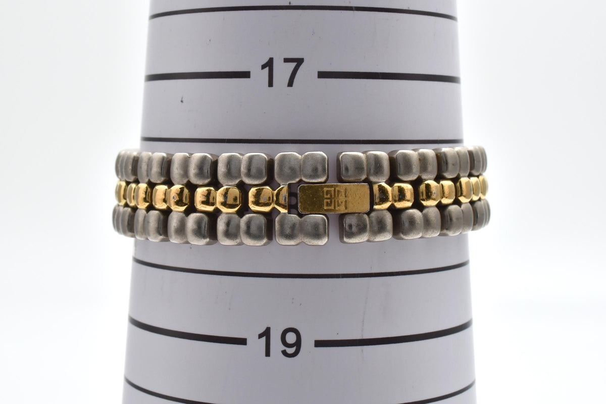 GIVENCHY ジバンシィ A.M. Line 9219111 レディース 90s vintage クォーツ 腕時計 シルバー文字盤 ローマ数字 ステンレス コンビ ブレスレット 23.7mm 1990年代 ヴィンテージ