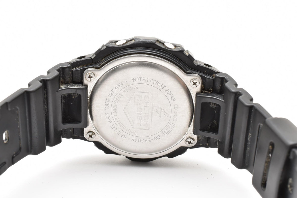 CASIO カシオ G-SHOCK ジーショック DW-5600BB メンズ クォーツ デジタル 腕時計 ブラック スクエア 樹脂 レジンストラップ 42.5mm 2010年代