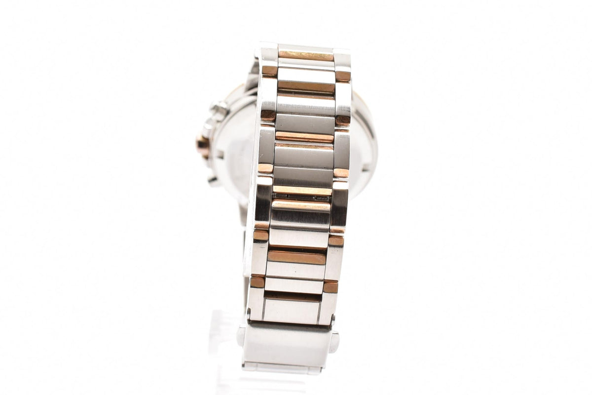 CITIZEN シチズン H504-T012507 メンズ クォーツ クロノグラフ 腕時計 ホワイト文字盤 マルチダイヤル ステンレス コンビ ブレスレット 31mm 2000年代