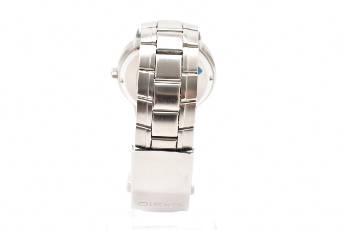 CASIO カシオ EDIFICE エディフィス EF-305 メンズ クォーツ 腕時計 ブラック文字盤 マルチダイヤル ブルーアクセント ステンレス ブレスレット 39.1mm 2000年代
