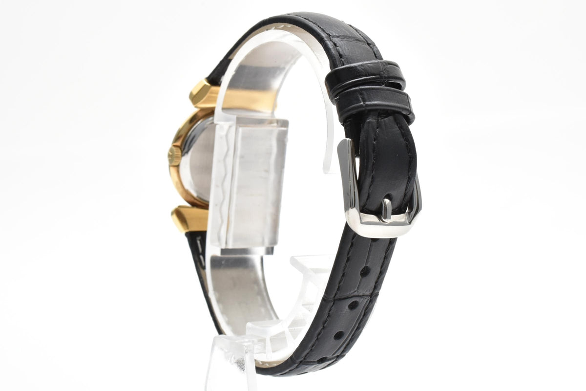 Universal Geneve ユニバーサルジュネーブ 542678 レディース 手巻き 腕時計 ブラック文字盤 2針 オーバル ステンレス レザー 22mm 1970年代 ヴィンテージ