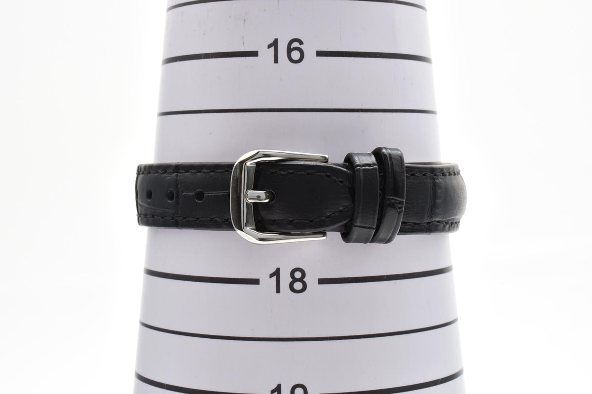 Universal Geneve ユニバーサルジュネーブ 542678 レディース 手巻き 腕時計 ブラック文字盤 2針 オーバル ステンレス レザー 22mm 1970年代 ヴィンテージ