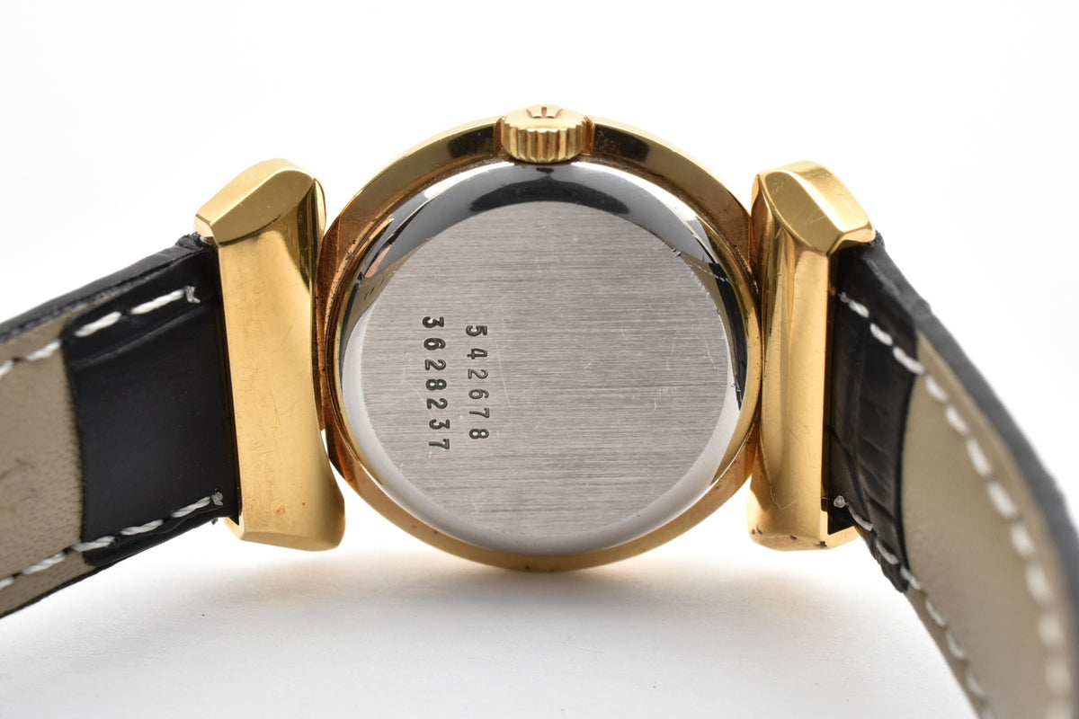 Universal Geneve ユニバーサルジュネーブ 542678 レディース 手巻き 腕時計 ブラック文字盤 2針 オーバル ステンレス レザー 22mm 1970年代 ヴィンテージ