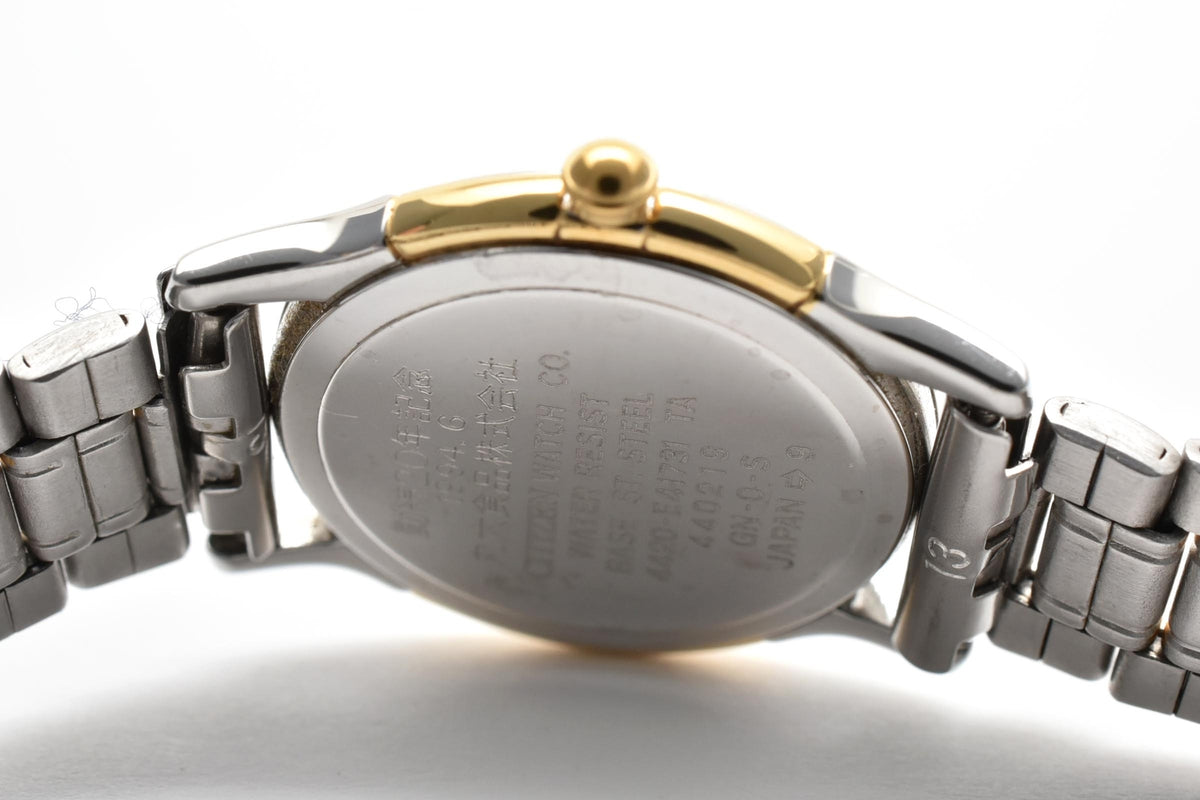 CITIZEN シチズン EXCEED エクシード 4420-E41730 レディース クォーツ 腕時計 ホワイト文字盤 2針 ステンレス コンビ ブレスレット 23mm 1990年代 ヴィンテージ