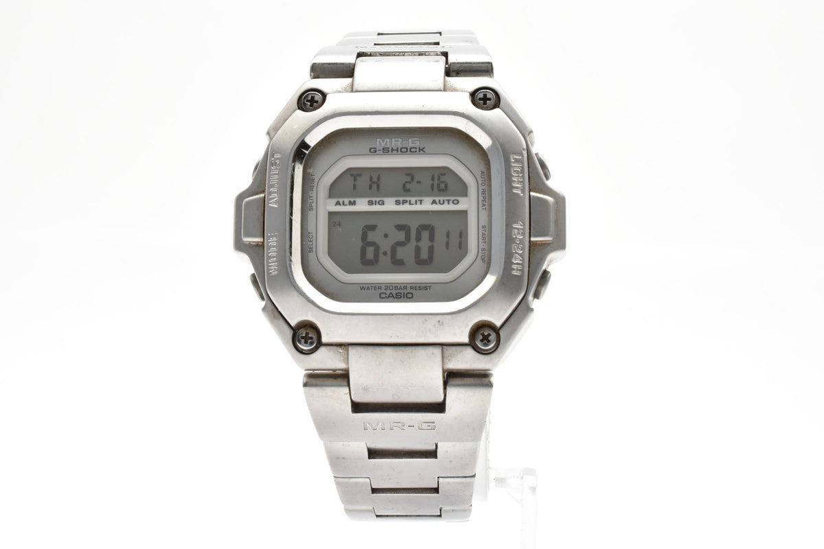 CASIO カシオ G-SHOCK MR-G MRG-110 メンズ クォーツ デジタル 腕時計 シルバー ステンレス メタルケース ブレスレット 43mm 1990年代 ヴィンテージ