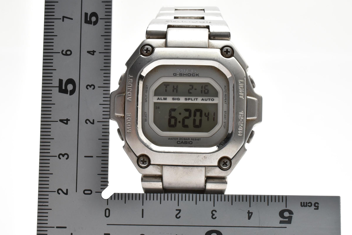 CASIO カシオ G-SHOCK MR-G MRG-110 メンズ クォーツ デジタル 腕時計 シルバー ステンレス メタルケース ブレスレット 43mm 1990年代 ヴィンテージ