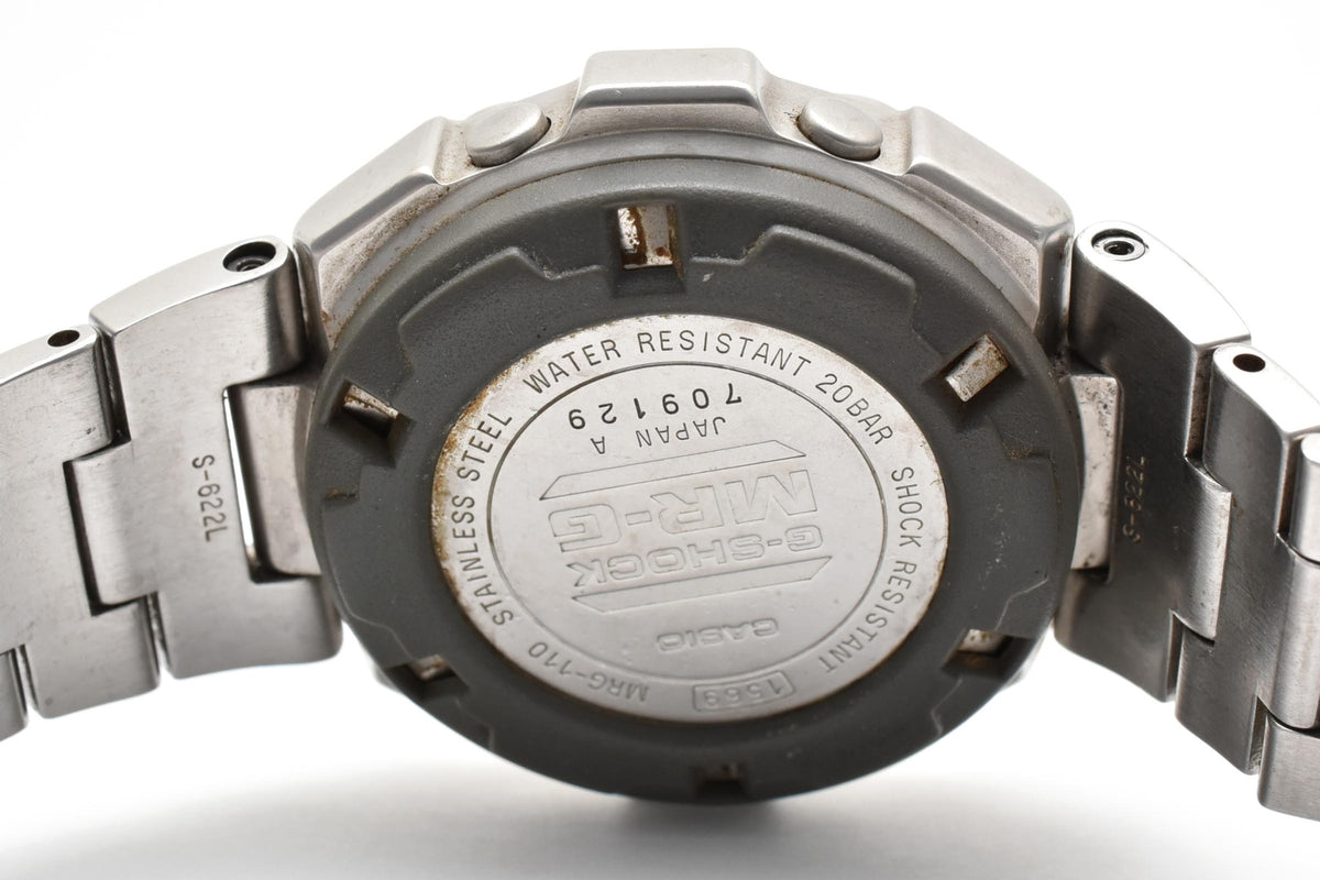 CASIO カシオ G-SHOCK MR-G MRG-110 メンズ クォーツ デジタル 腕時計 シルバー ステンレス メタルケース ブレスレット 43mm 1990年代 ヴィンテージ