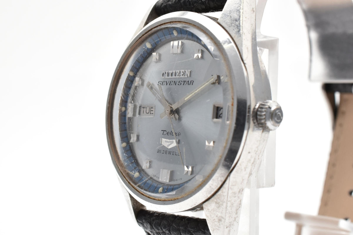 CITIZEN シチズン Seven Star Deluxe セブンスター デラックス ACSS 52701-TA メンズ 自動巻き 腕時計 7石 シルバー文字盤 デイデイト 33mm 1960年代 ヴィンテージ