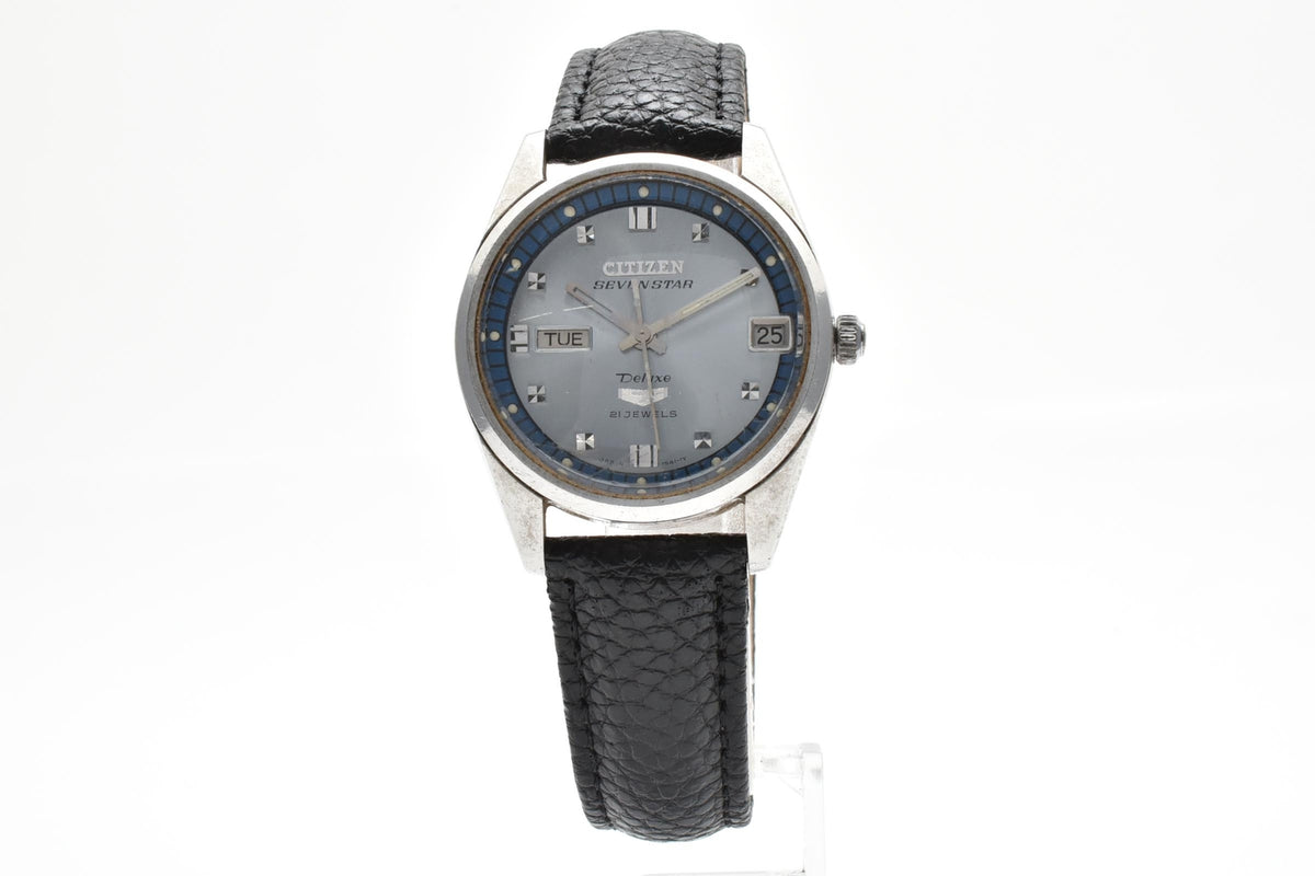 CITIZEN シチズン Seven Star Deluxe セブンスター デラックス ACSS 52701-TA メンズ 自動巻き 腕時計 7石 シルバー文字盤 デイデイト 33mm 1960年代 ヴィンテージ