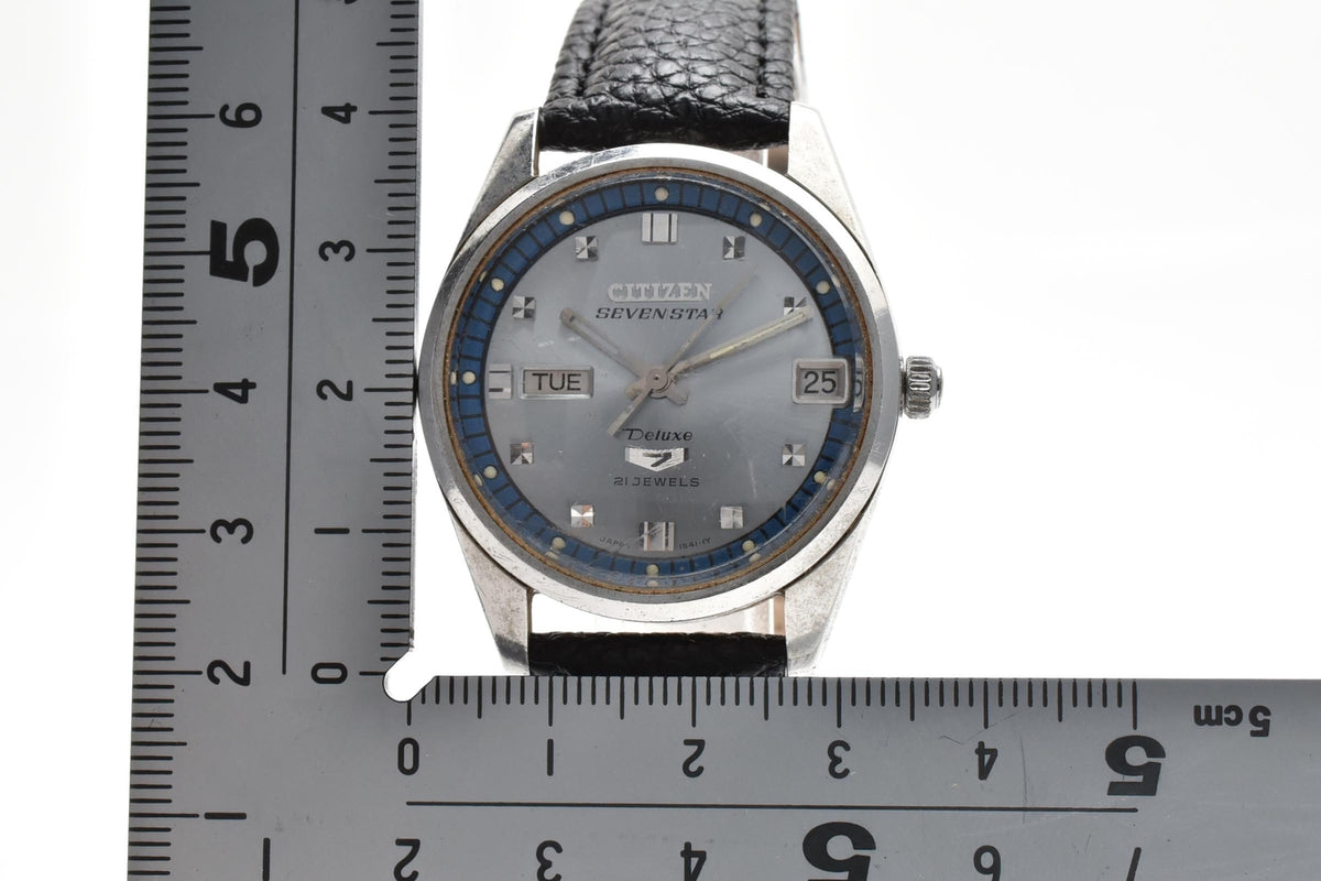 CITIZEN シチズン Seven Star Deluxe セブンスター デラックス ACSS 52701-TA メンズ 自動巻き 腕時計 7石 シルバー文字盤 デイデイト 33mm 1960年代 ヴィンテージ