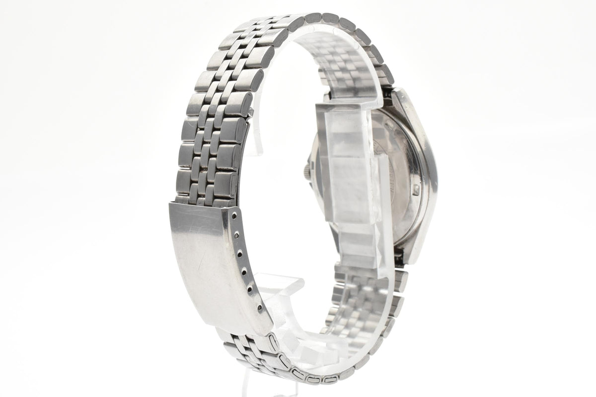 CITIZEN シチズン 4-211146K メンズ クォーツ 腕時計 ブラウン文字盤 デイデイト 曜日 日付 ステンレス ブレスレット 34mm 1980年代 ヴィンテージ