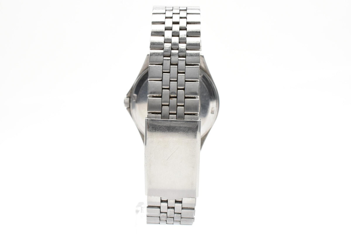CITIZEN シチズン 4-211146K メンズ クォーツ 腕時計 ブラウン文字盤 デイデイト 曜日 日付 ステンレス ブレスレット 34mm 1980年代 ヴィンテージ