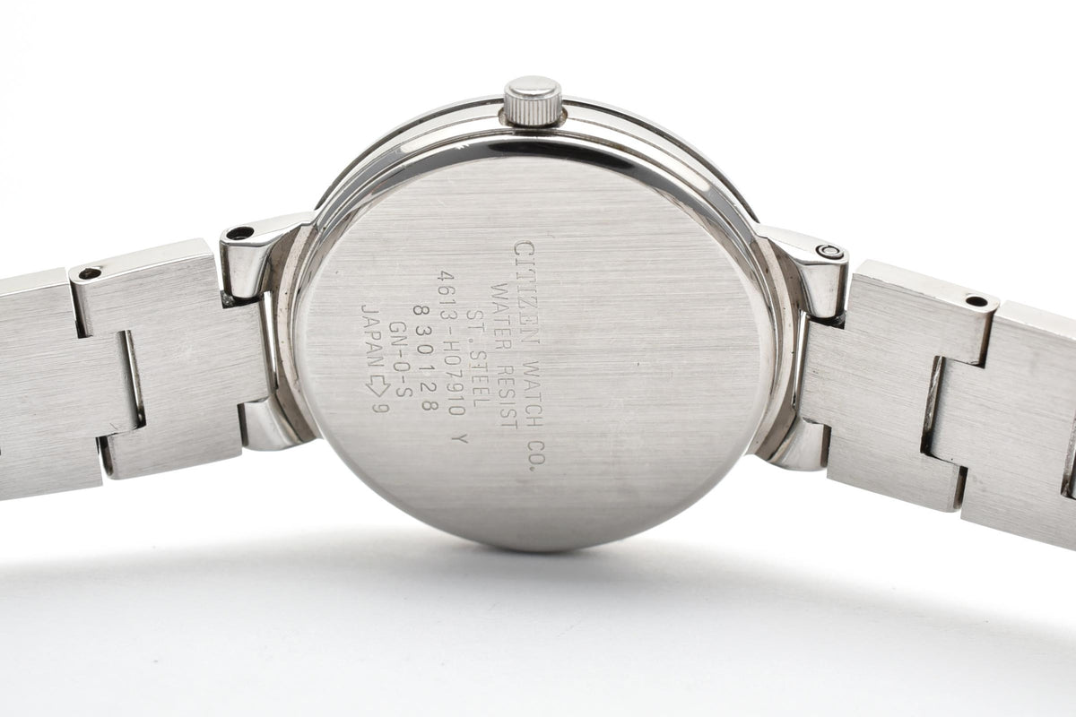 CITIZEN シチズン xC クロスシー 4613-H07910 メンズ クォーツ 腕時計 ブラック文字盤 2針 ステンレス ブレスレット 26mm 1990年代 ヴィンテージ ドレスウォッチ