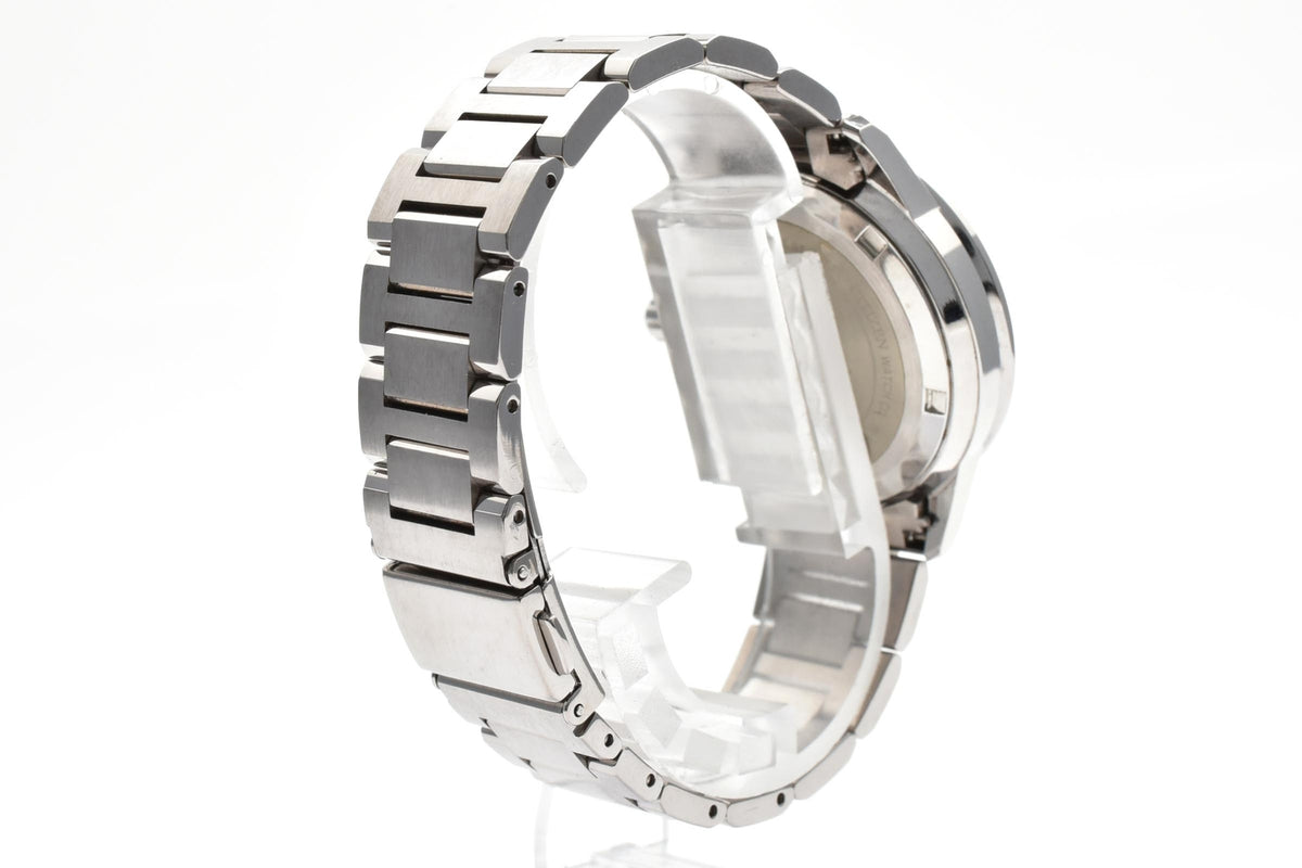 CITIZEN シチズン xC クロスシー A510-T002374 メンズ クォーツ 腕時計 ホワイト文字盤 クロノグラフ デイト マルチファンクション ステンレス ブレスレット 35mm 2000年代