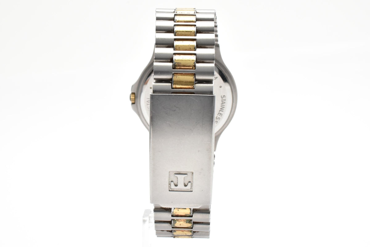 TISSOT ティソ Seastar シースター D360A メンズ クォーツ 腕時計 ゴールド文字盤 デイト ゴールド シルバー ツートーン ステンレス ブレスレット 32.6mm 1990年代 ヴィンテージ