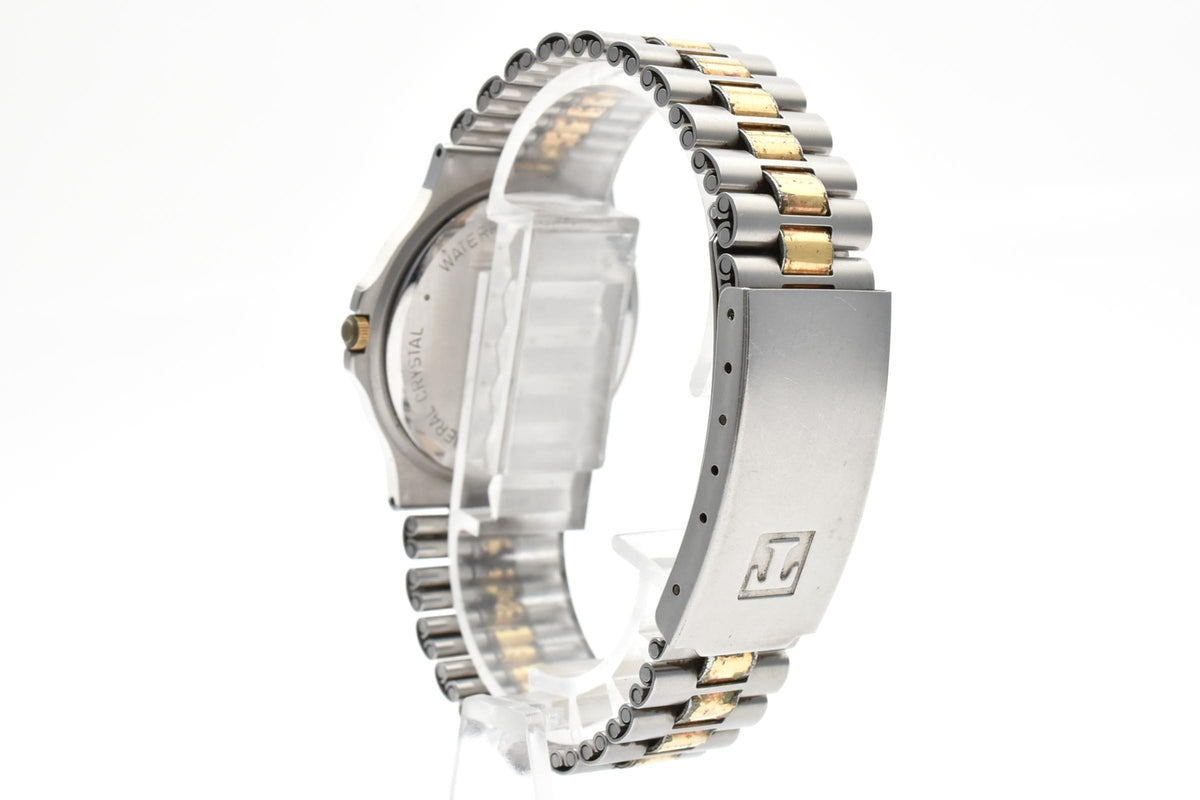 TISSOT ティソ Seastar シースター D360A メンズ クォーツ 腕時計 ゴールド文字盤 デイト ゴールド シルバー ツートーン ステンレス ブレスレット 32.6mm 1990年代 ヴィンテージ