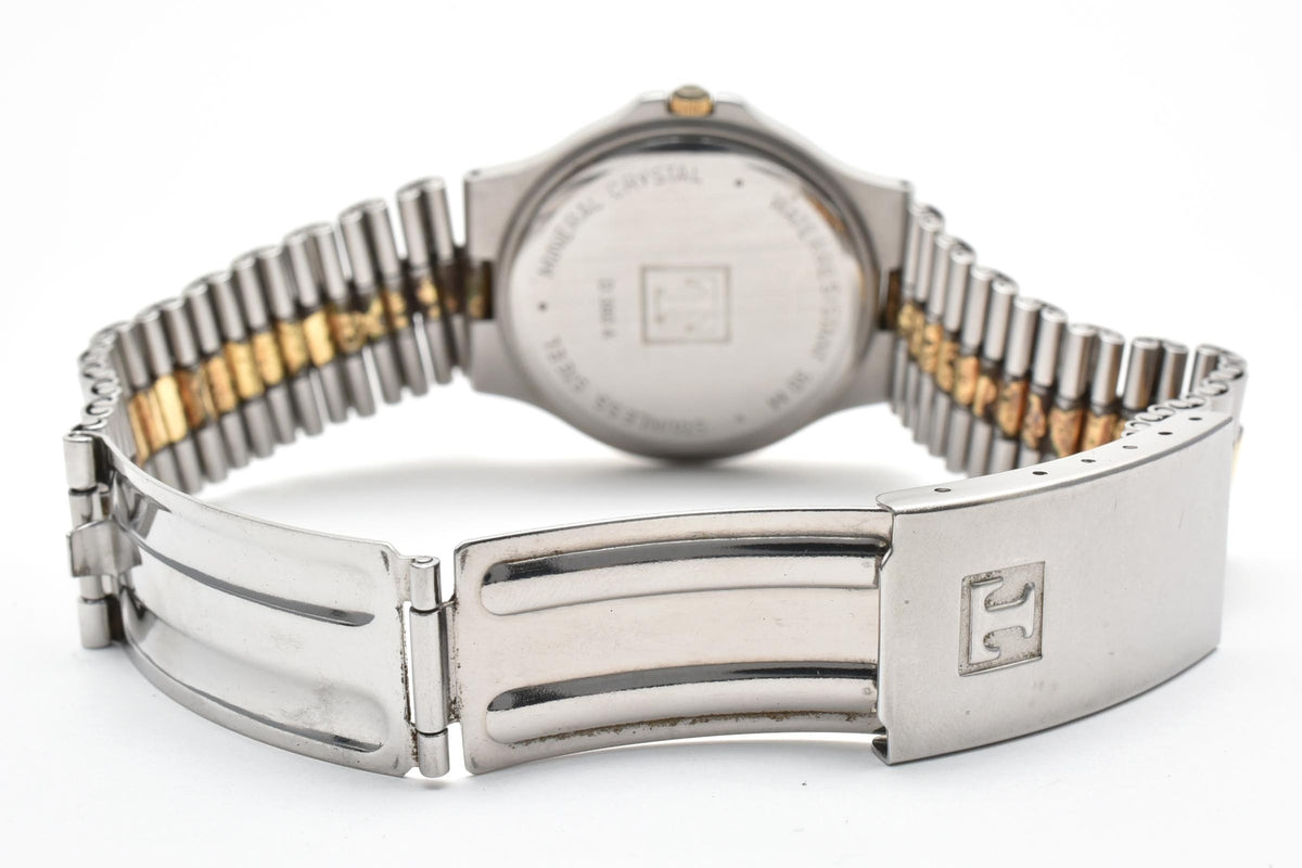 TISSOT ティソ Seastar シースター D360A メンズ クォーツ 腕時計 ゴールド文字盤 デイト ゴールド シルバー ツートーン ステンレス ブレスレット 32.6mm 1990年代 ヴィンテージ