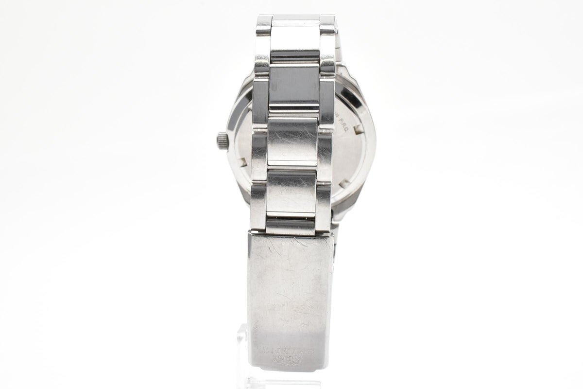 ORIENT オリエント Crystal クリスタル UN59-C1 メンズ クォーツ 腕時計 シルバー文字盤 デイト ゴールドインデックス ステンレス ブレスレット 35mm 1990年代 ヴィンテージ