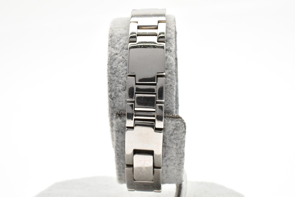 Yves Saint Laurent イヴサンローラン 90s vintage 5421-H16218 レディース クォーツ 腕時計 ブルー文字盤 2針 長方形 スクエア ステンレス ブレスレット 13.6mm 1990年代 ヴィンテージ