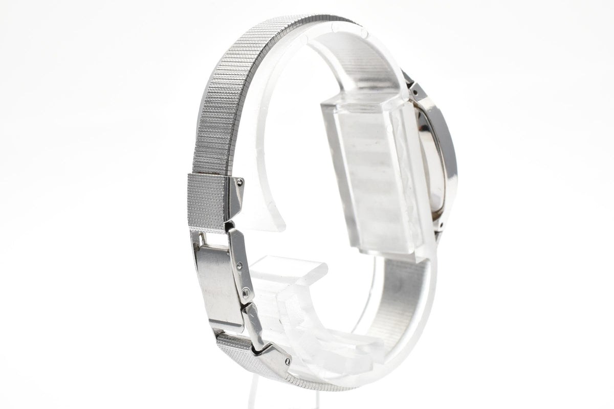 SEIKO セイコー 1421-5170 レディース クォーツ 腕時計 ホワイト文字盤 アラビア数字 2針 ステンレス メッシュブレスレット 角型 19mm 1980年代 ヴィンテージ