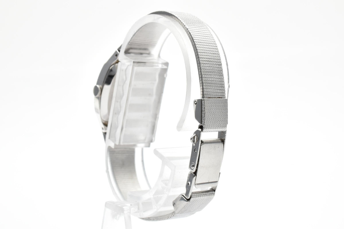 SEIKO セイコー 1421-5170 レディース クォーツ 腕時計 ホワイト文字盤 アラビア数字 2針 ステンレス メッシュブレスレット 角型 19mm 1980年代 ヴィンテージ
