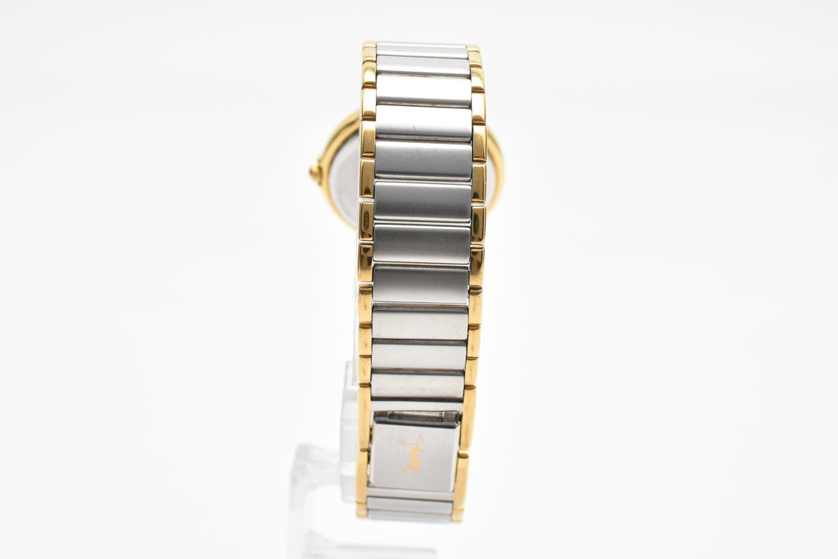 Yves Saint Laurent イヴサンローラン YSLロゴ 90s vintage カサンドラ 2200-228481 レディース クォーツ 腕時計 ゴールド文字盤 ステンレス コンビ ブレスレット 22mm 1990年代 ヴィンテージ ドレスウォッチ