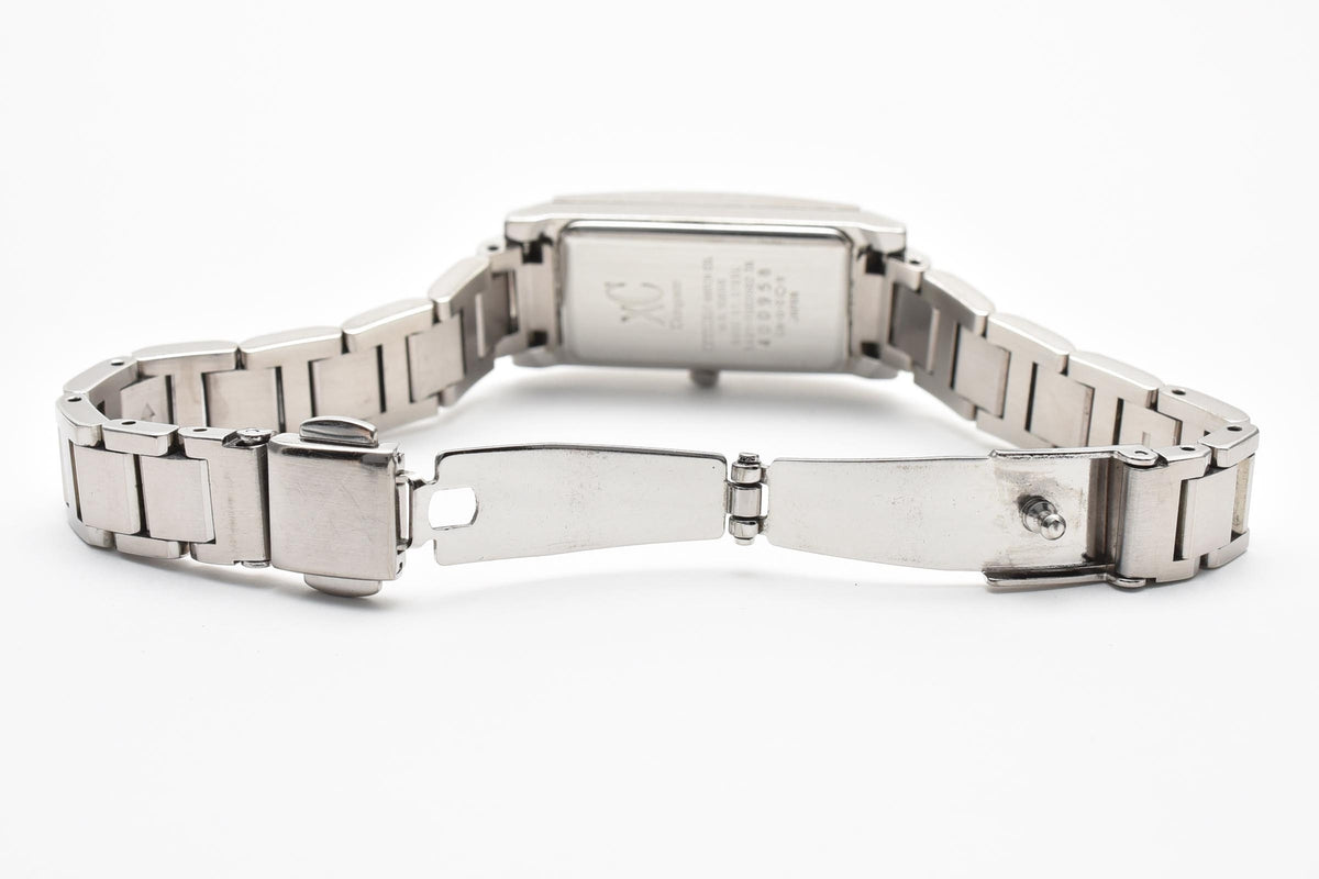 CITIZEN シチズン xC クロスシー Y2K 00s vintage 5431-T003982 メンズ ソーラー クォーツ 腕時計 レッドパープル文字盤 ローマ数字 スクエア 長方形 ステンレス ブレスレット 14.5mm 2000年代