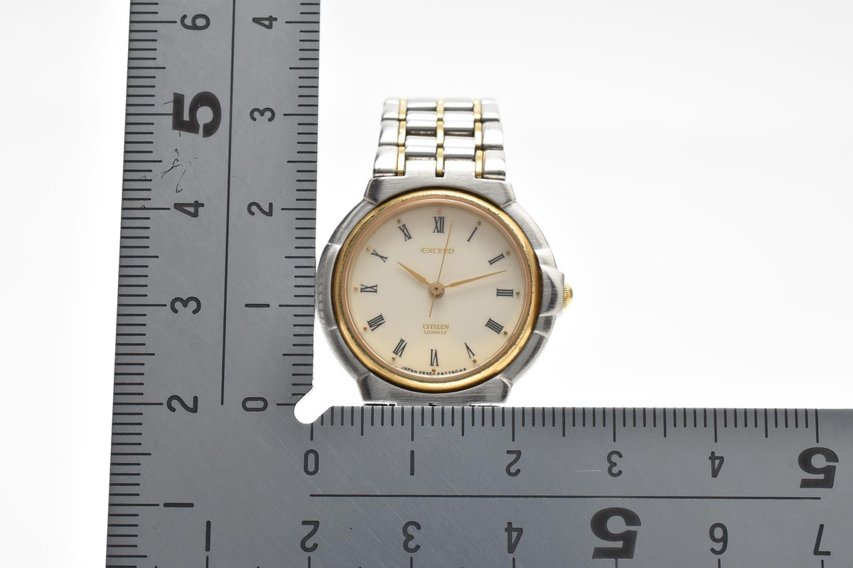 CITIZEN シチズン EXCEED 90s vintage エクシード 2930-294831Y レディース クォーツ 腕時計 クリーム文字盤 SSG ステンレス コンビ ブレスレット 23mm 1990年代 ヴィンテージ 箱付き